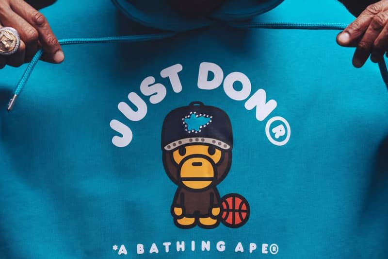 Don C and BAPE Drop Snakeskin STAs and Retro Court Gear for NBA All-Star Weekend apparel hat hoodies a bathing ape basketball just don