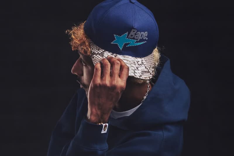Don C and BAPE Drop Snakeskin STAs and Retro Court Gear for NBA All-Star Weekend apparel hat hoodies a bathing ape basketball just don