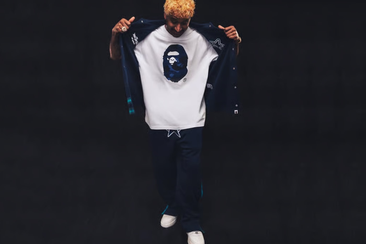 Don C and BAPE Drop Snakeskin STAs and Retro Court Gear for NBA All-Star Weekend apparel hat hoodies a bathing ape basketball just don