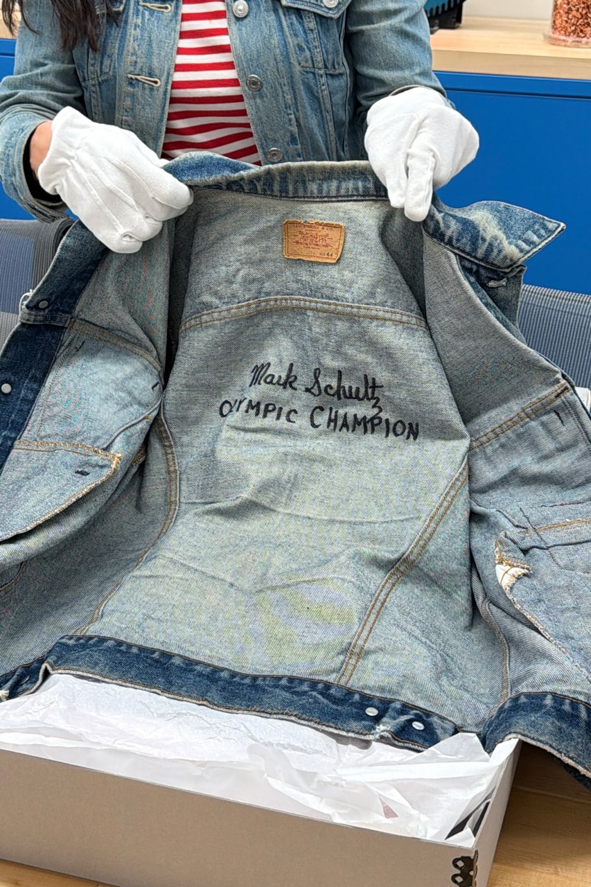 Step Inside the Levi's Archives tour Olympic Team Trucker Jacket for Mark Schultz (1984) Levi's SilverTab Loose Jeans by Ben Ramirez (1990s) Air Jordan 1 Mid Levi's 23/501 Denim Pack (2007) Albert Einstein's Levi Strauss Cossac Jacket