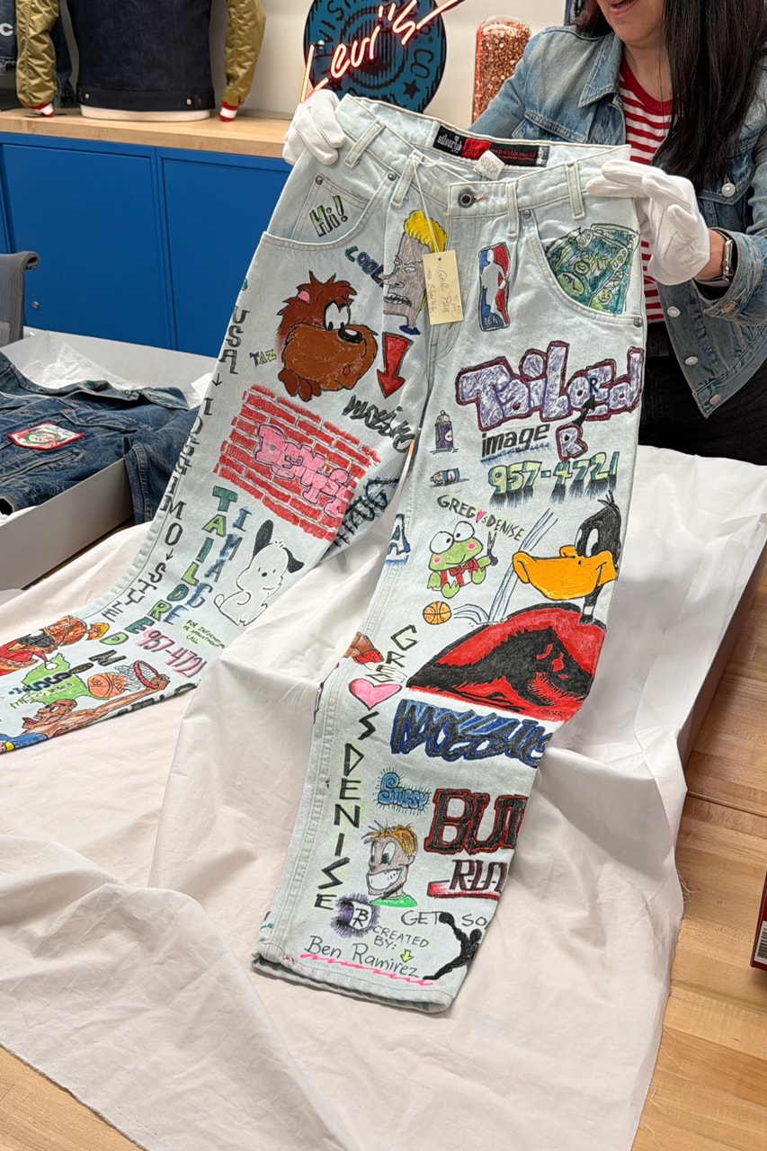 Step Inside the Levi's Archives tour Olympic Team Trucker Jacket for Mark Schultz (1984) Levi's SilverTab Loose Jeans by Ben Ramirez (1990s) Air Jordan 1 Mid Levi's 23/501 Denim Pack (2007) Albert Einstein's Levi Strauss Cossac Jacket