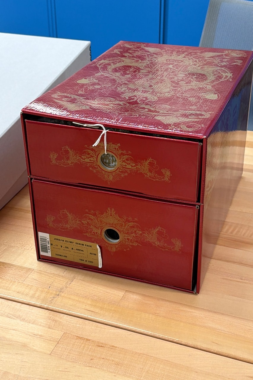 Step Inside the Levi's Archives tour Olympic Team Trucker Jacket for Mark Schultz (1984) Levi's SilverTab Loose Jeans by Ben Ramirez (1990s) Air Jordan 1 Mid Levi's 23/501 Denim Pack (2007) Albert Einstein's Levi Strauss Cossac Jacket