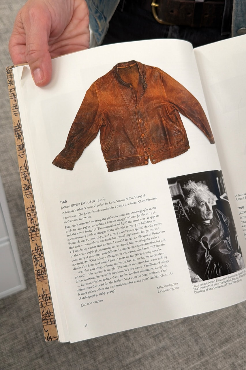 Step Inside the Levi's Archives tour Olympic Team Trucker Jacket for Mark Schultz (1984) Levi's SilverTab Loose Jeans by Ben Ramirez (1990s) Air Jordan 1 Mid Levi's 23/501 Denim Pack (2007) Albert Einstein's Levi Strauss Cossac Jacket