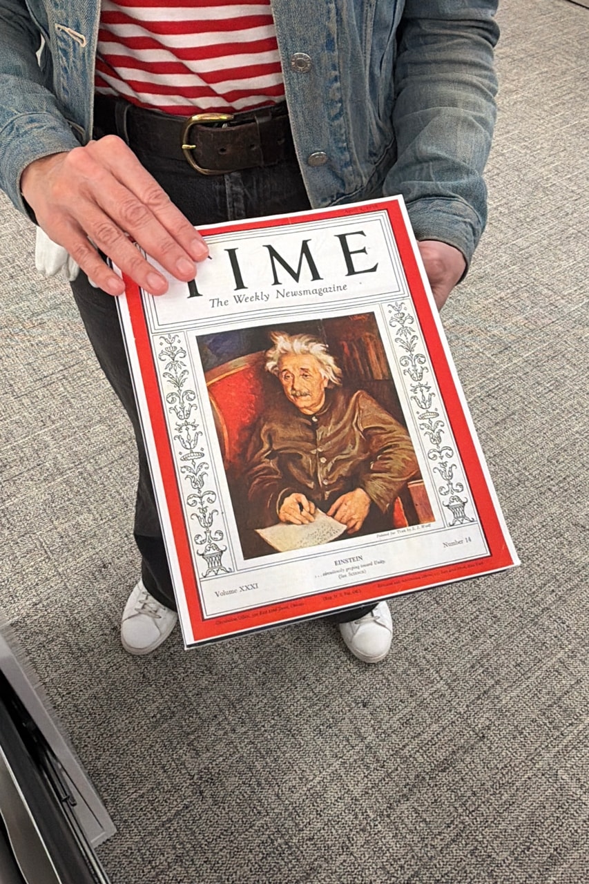 Step Inside the Levi's Archives tour Olympic Team Trucker Jacket for Mark Schultz (1984) Levi's SilverTab Loose Jeans by Ben Ramirez (1990s) Air Jordan 1 Mid Levi's 23/501 Denim Pack (2007) Albert Einstein's Levi Strauss Cossac Jacket