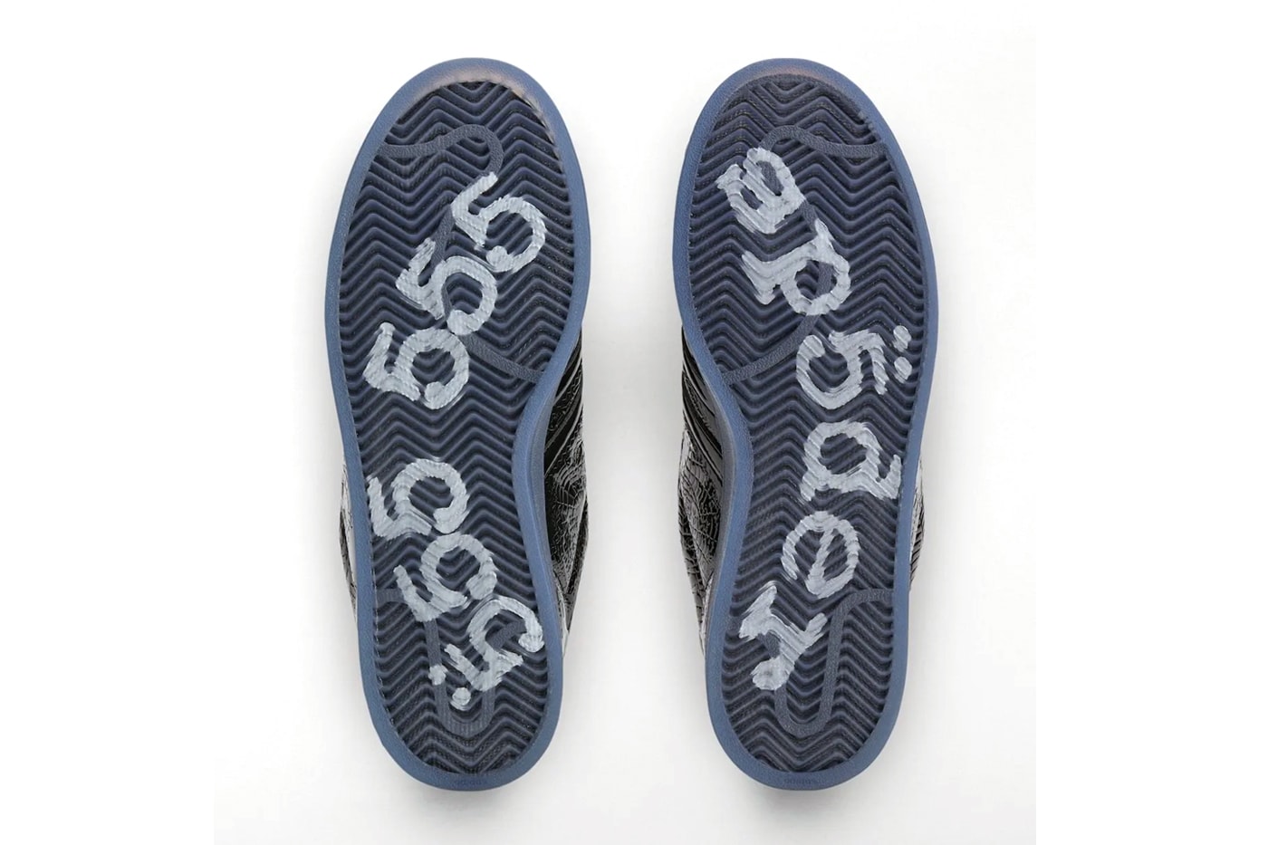 Sp5der adidas Superstar "Black" Core Black/Silver Metallic KJ7021 young thug collaboration