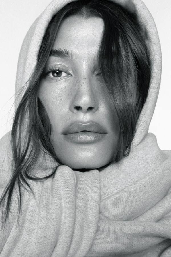 Justin Bieber's SKYLRK Taps Hailey Bieber for New Capsule valentines day release padded shoulders leather jackets hoodies sweaters slides phone cases 