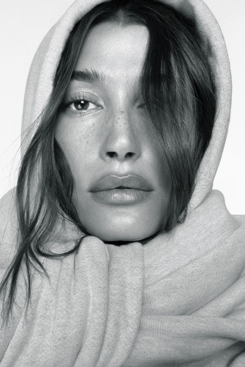Justin Bieber's SKYLRK Taps Hailey Bieber for New Capsule valentines day release padded shoulders leather jackets hoodies sweaters slides phone cases 