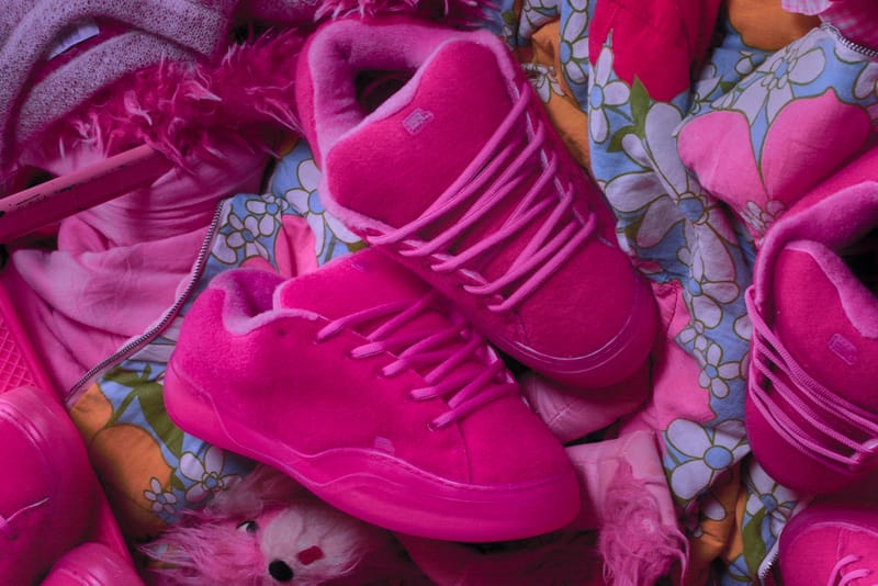 ERL Drops "Bubblegum Vamp" Sneaker in Neon Pink Felt