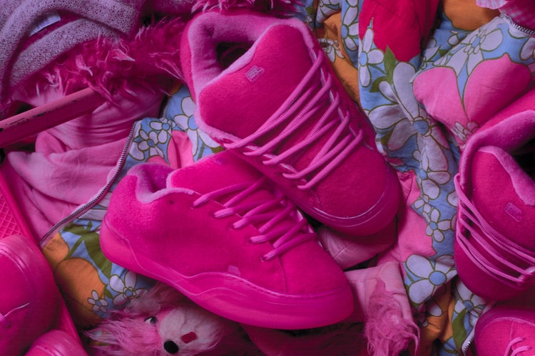 ERL Drops "Bubblegum Vamp" Sneaker in Neon Pink Felt