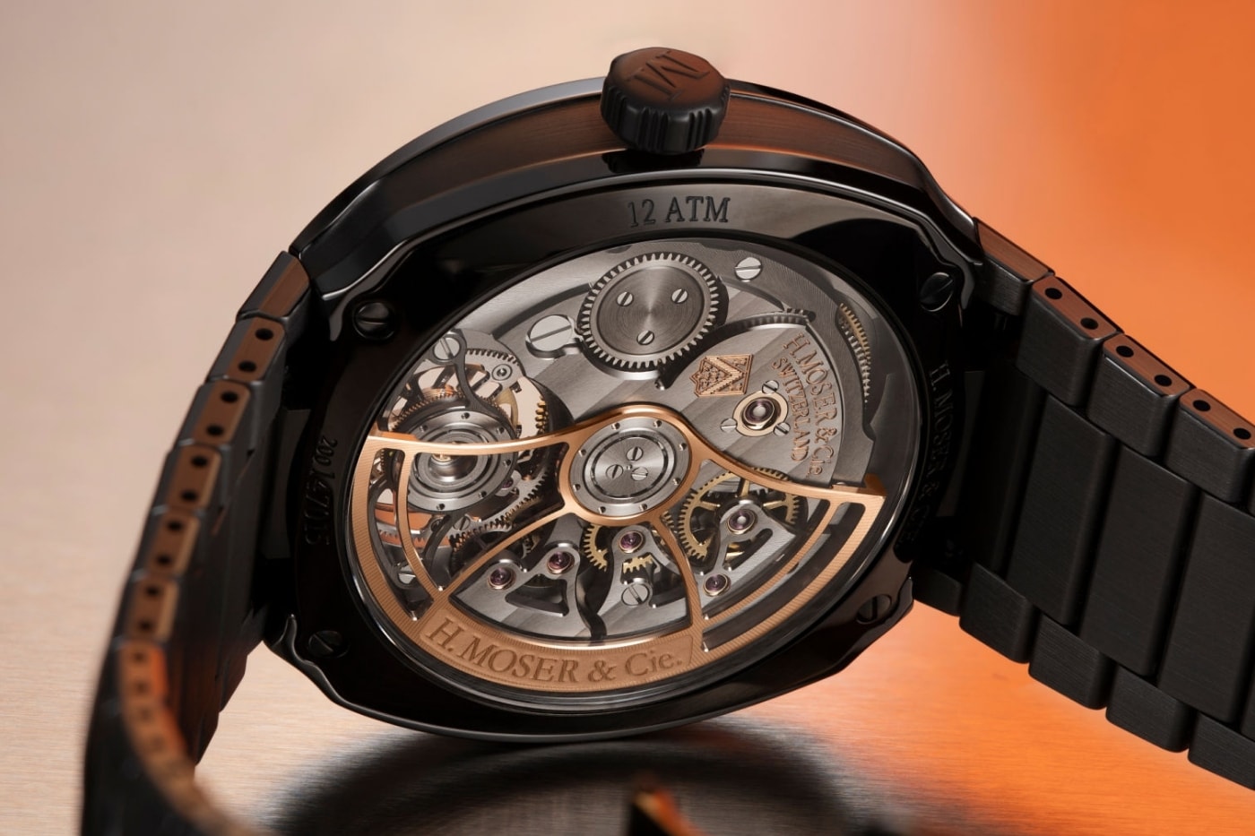 H. Moser & Cie. Streamliner Tourbillon Concept Ceramic Red Fumé Dial  ref. 6805‑2100 HMC 805 automatic caliber Release Info