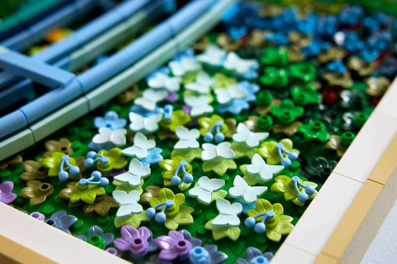 LEGO and The Met Recreate Monet's "The Water Lily Pond" Masterpiece in 3,179 Bricks bridge over a pond of water the met metropolitan museum of art new york