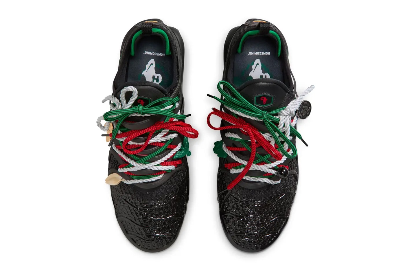 HOMECOMING Festival Celebrates African Culture With Two Bold Nike Air Max Plus Designs release info Black/University Red-Court Green, Safety Orange/Black-Bright Mandarin IM4960-001, IM4960-800