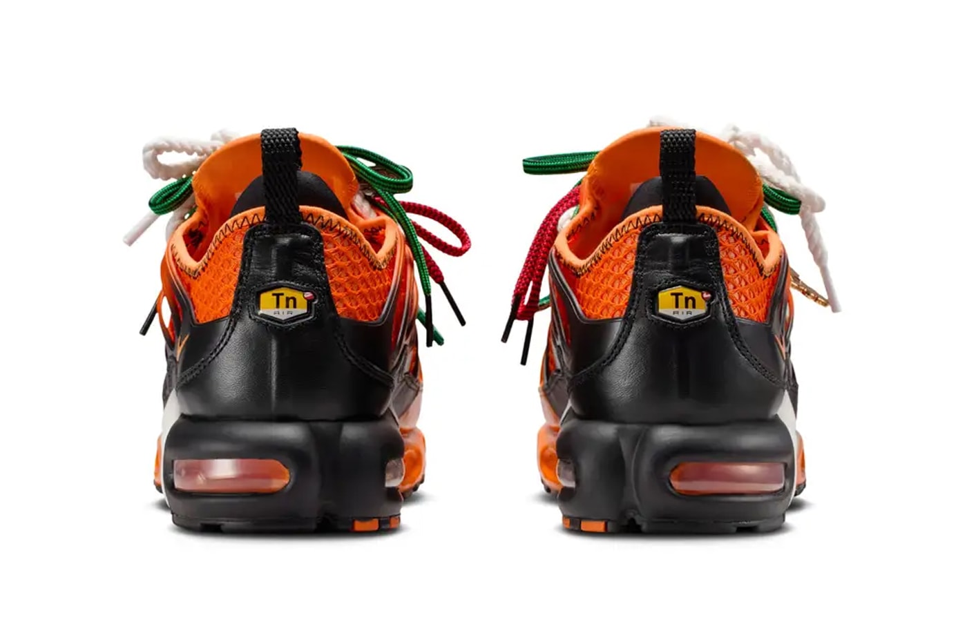 HOMECOMING Festival Celebrates African Culture With Two Bold Nike Air Max Plus Designs release info Black/University Red-Court Green, Safety Orange/Black-Bright Mandarin IM4960-001, IM4960-800