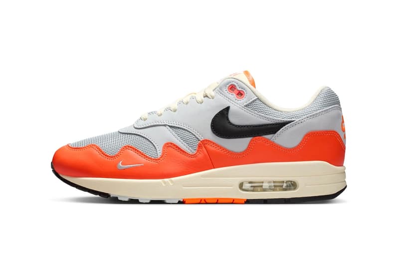 Official Look at the Patta x Nike Air Max 1 Waves "Hyper Crimson" Hyper Crimson/Pure Platinum-Black II7055-800