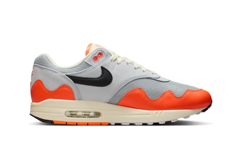 Official Look at the Patta x Nike Air Max 1 Waves "Hyper Crimson" Hyper Crimson/Pure Platinum-Black II7055-800