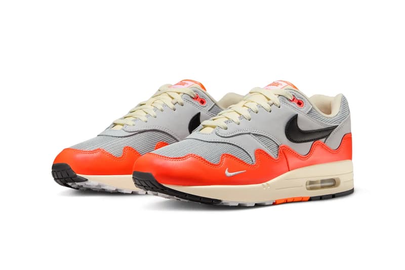 Official Look at the Patta x Nike Air Max 1 Waves "Hyper Crimson" Hyper Crimson/Pure Platinum-Black II7055-800