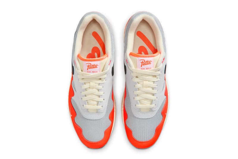 Official Look at the Patta x Nike Air Max 1 Waves "Hyper Crimson" Hyper Crimson/Pure Platinum-Black II7055-800