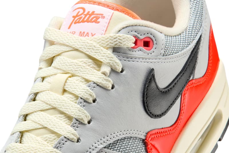 Official Look at the Patta x Nike Air Max 1 Waves "Hyper Crimson" Hyper Crimson/Pure Platinum-Black II7055-800