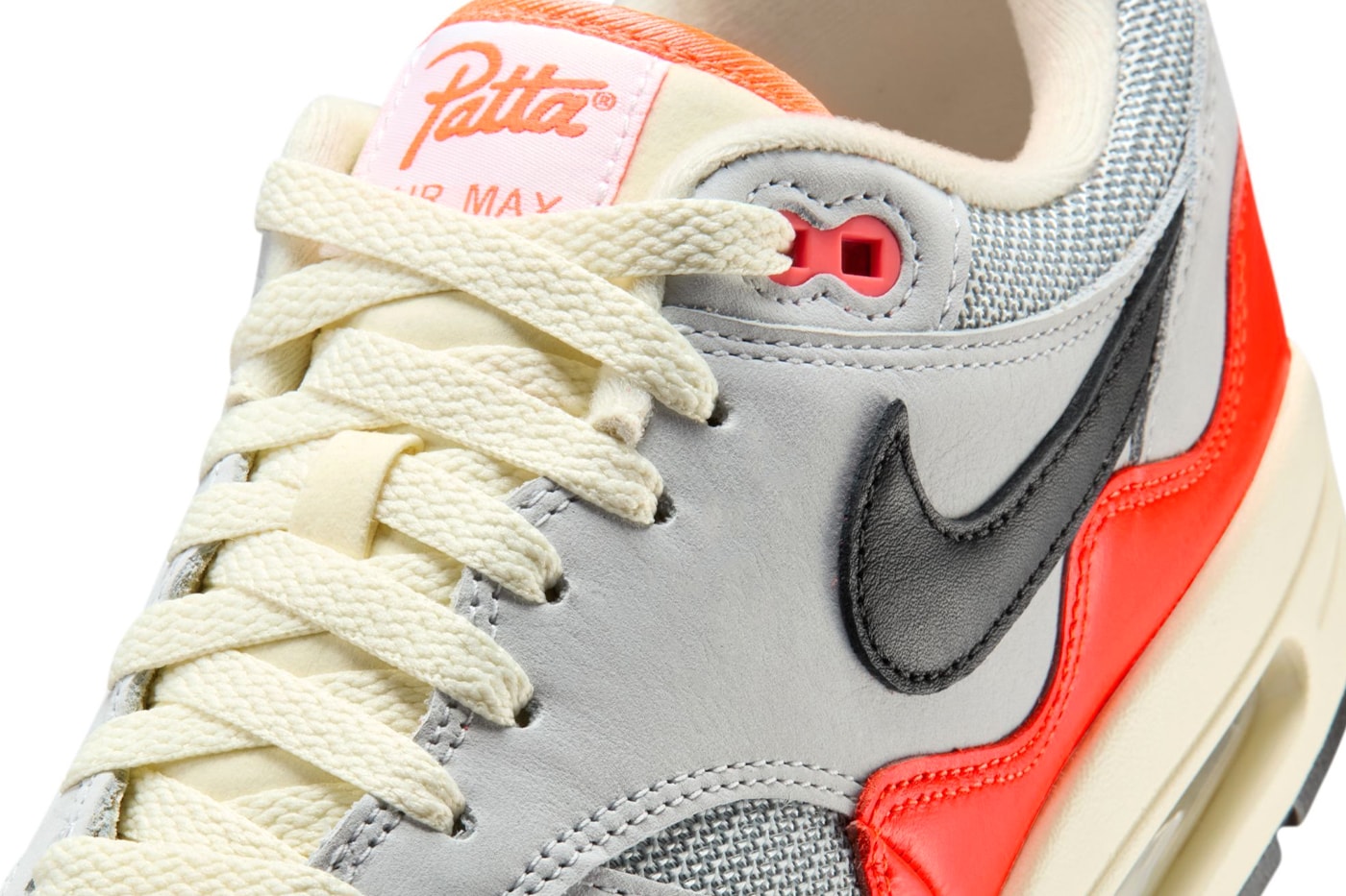Official Look at the Patta x Nike Air Max 1 Waves "Hyper Crimson" Hyper Crimson/Pure Platinum-Black II7055-800