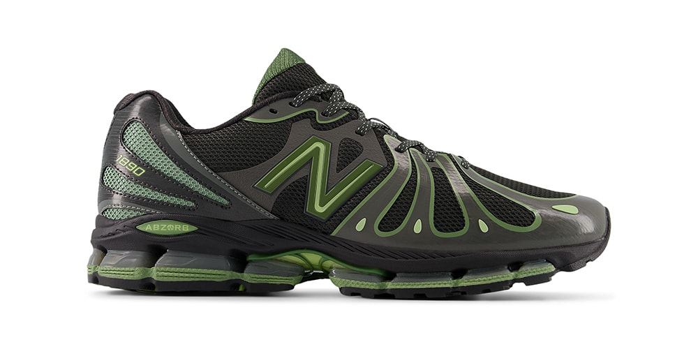 New Balance’s ABZORB 1890 Silhouette Debuts in “Faded Black/Utility Green”