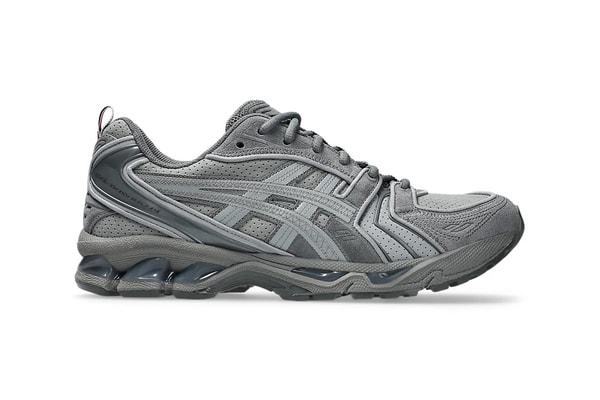 Thom Browne x ASICS GEL-Kayano 14 Collab official look black grey suede