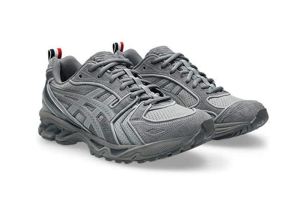 Thom Browne x ASICS GEL-Kayano 14 Collab official look black grey suede