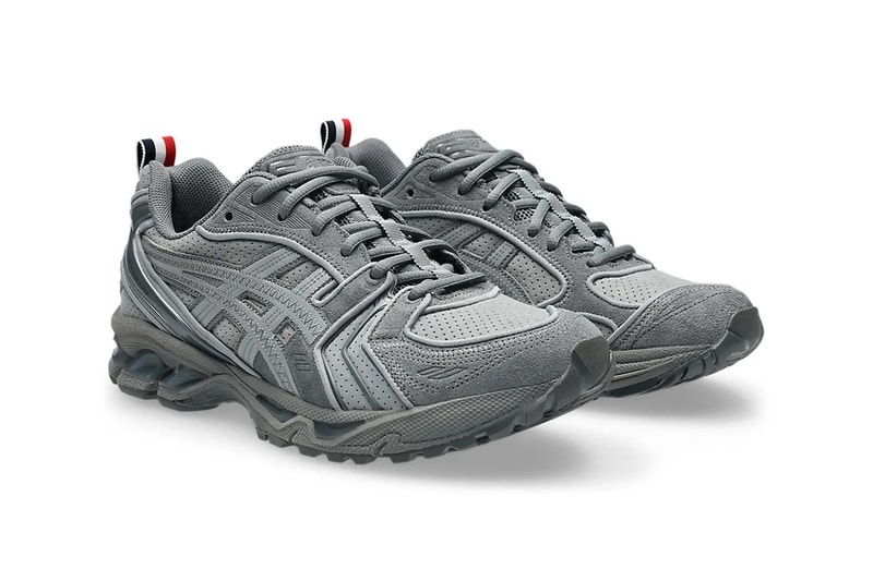 Thom Browne x ASICS GEL-Kayano 14 Collab official look black grey suede