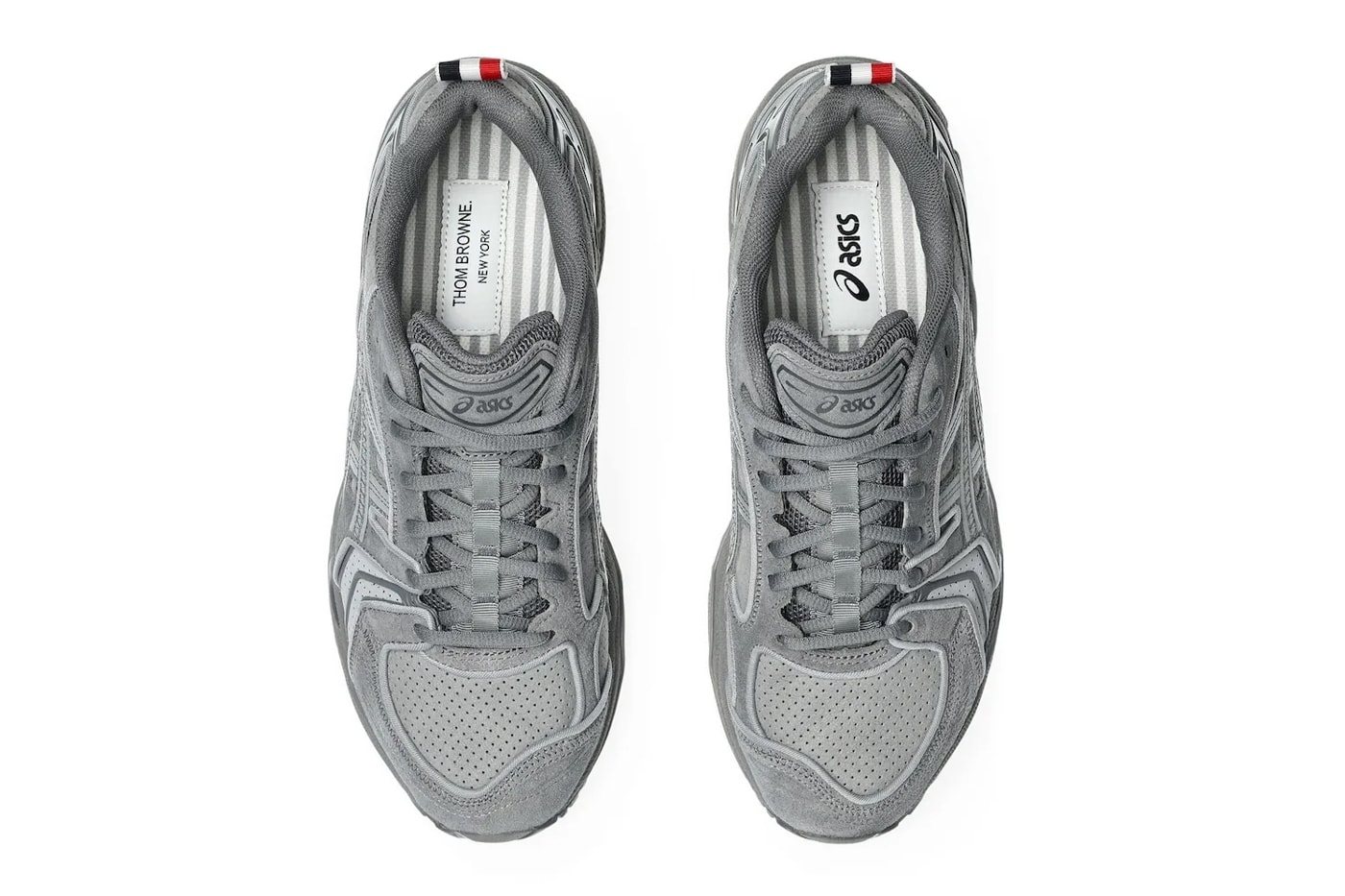 Thom Browne x ASICS GEL-Kayano 14 Collab official look black grey suede