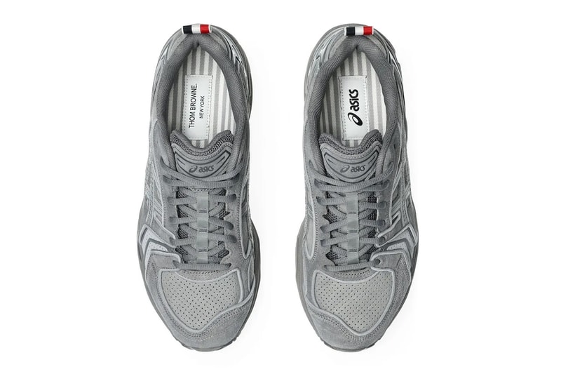 Thom Browne x ASICS GEL-Kayano 14 Collab official look black grey suede
