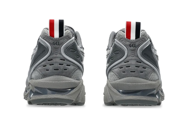 Thom Browne x ASICS GEL-Kayano 14 Collab official look black grey suede