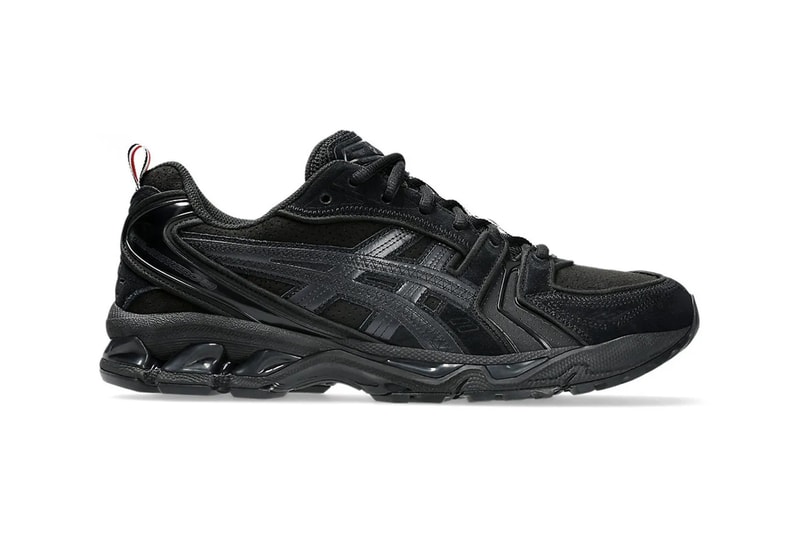 Thom Browne x ASICS GEL-Kayano 14 Collab official look black grey suede