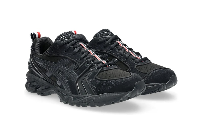 Thom Browne x ASICS GEL-Kayano 14 Collab official look black grey suede