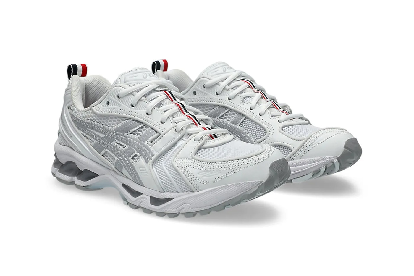 Thom Browne x ASICS GEL-Kayano 14 Collab official look black grey suede