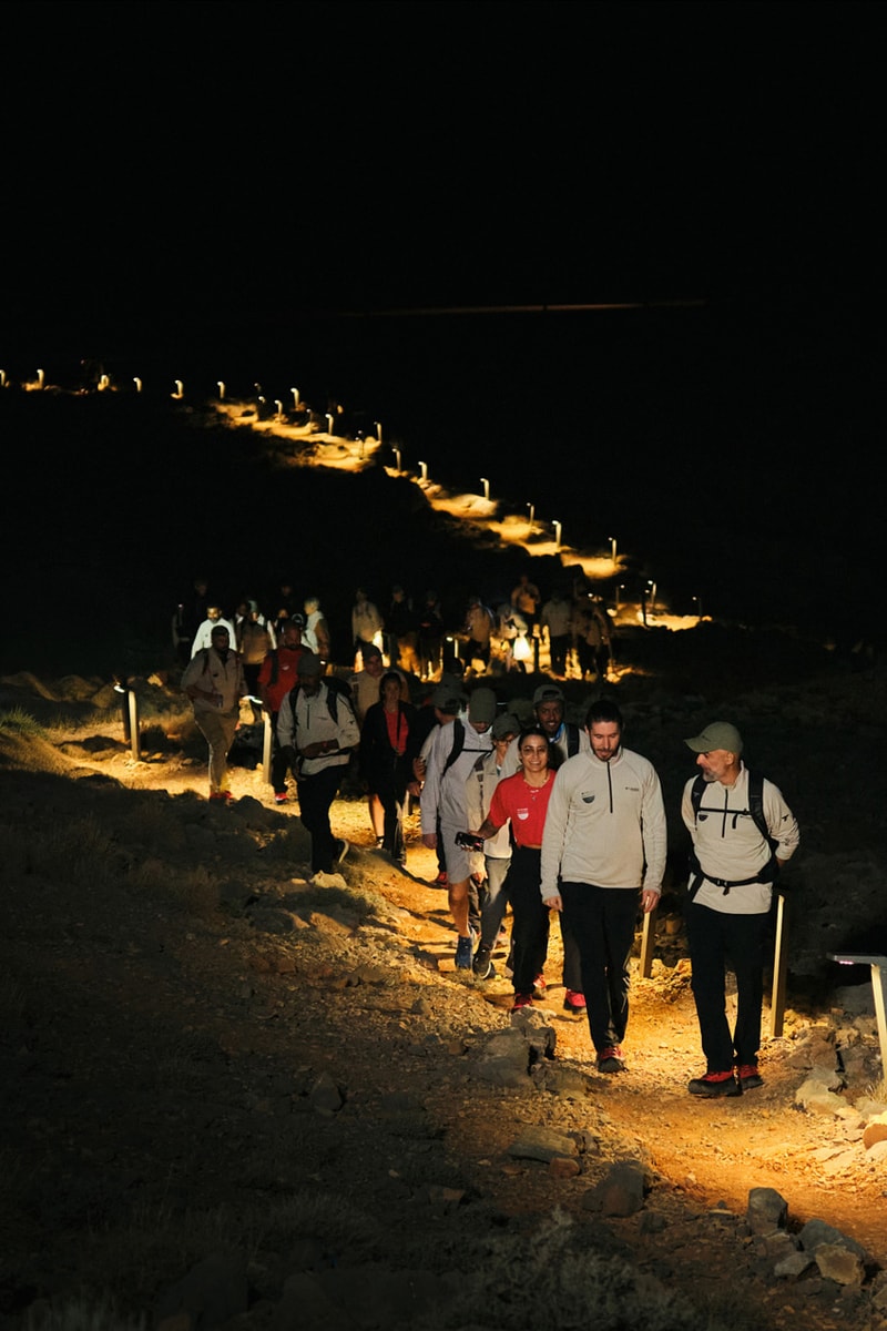 columbia hike society jebel jais mountain ramadan omni jacket hiking outdry titanium Ras Al Khaimah light your path solar lighting