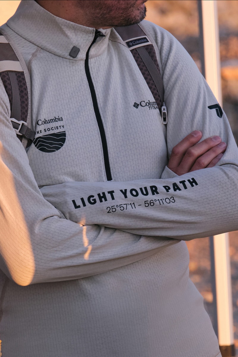 columbia hike society jebel jais mountain ramadan omni jacket hiking outdry titanium Ras Al Khaimah light your path solar lighting