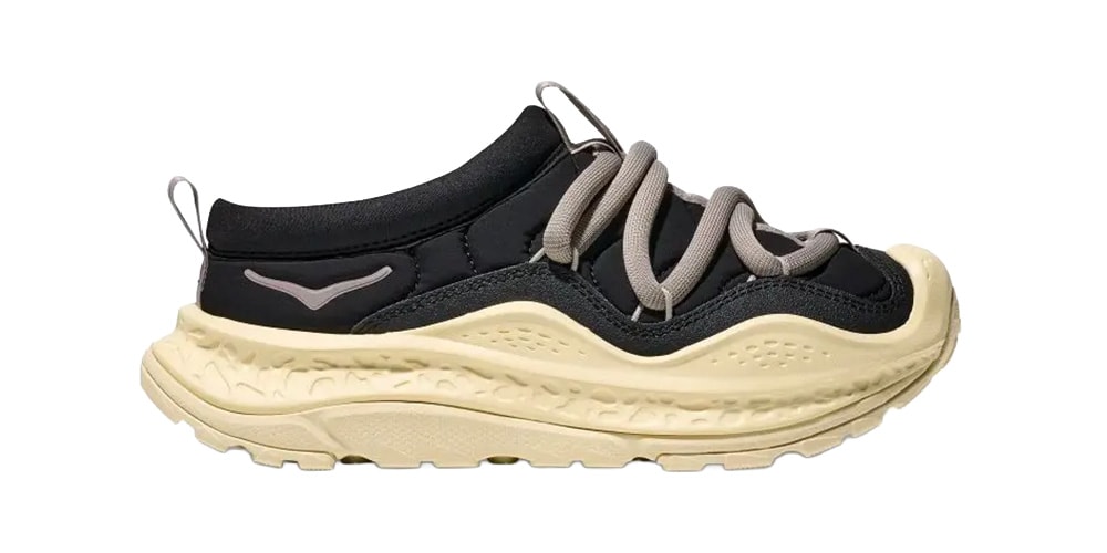 The HOKA Ora Primo Surfaces in “Black/Vintage Yellow”