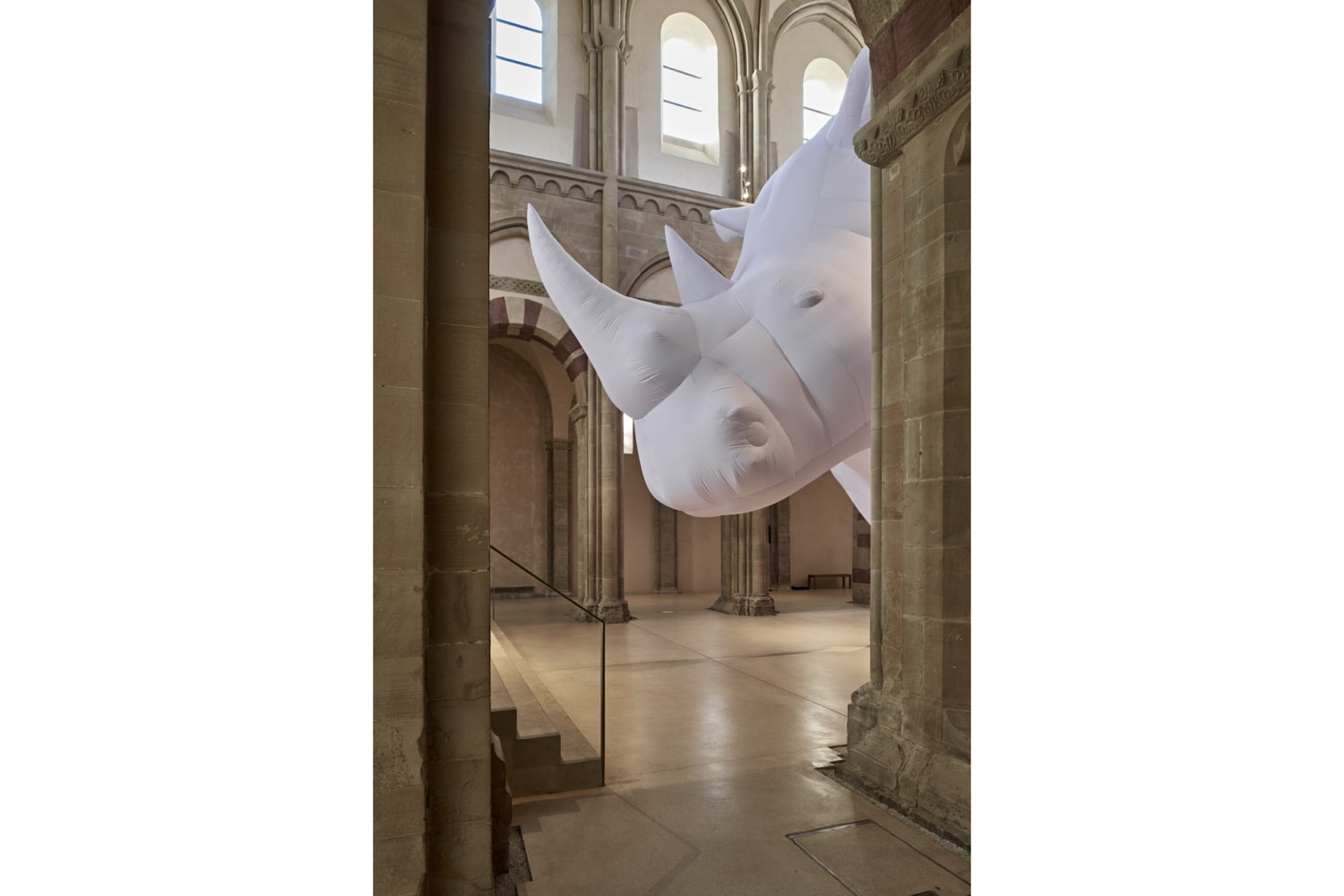 Itamar Gov Infaltable Rhinoceros at Kunstmuseum Magdeburg Art Artworks