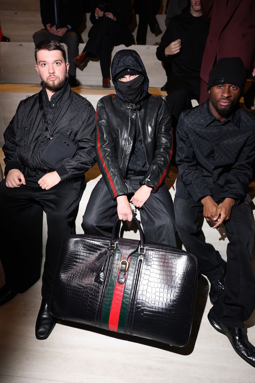 EsDeeKid in the front row at Gucci FW26 Milan