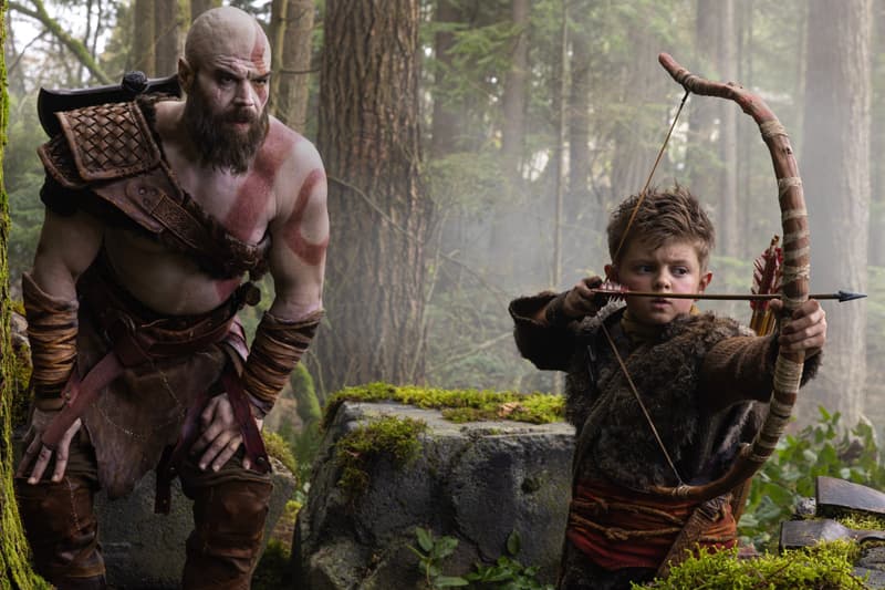 Prime Video Live Action God of War series Ryan Hurst Kratos Callum Vinson Atreus first Look