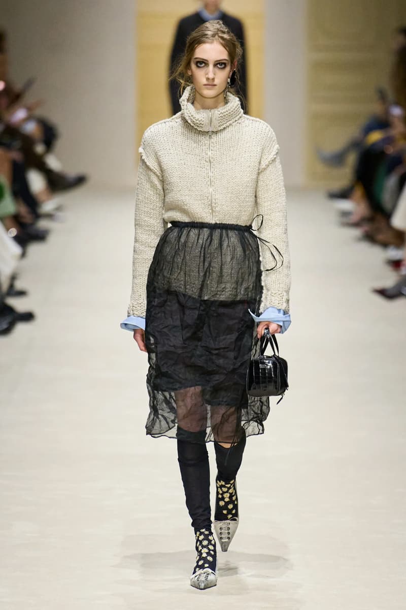 Prada Fall/Winter 2026 Womens Milan Fashion Week Runway Collection miuccia prada raf simons bella hadid