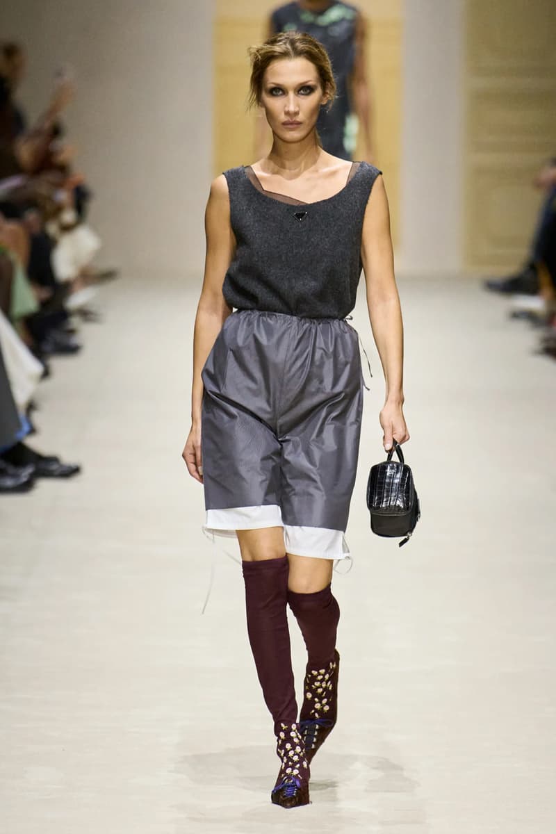 Prada Fall/Winter 2026 Womens Milan Fashion Week Runway Collection miuccia prada raf simons bella hadid