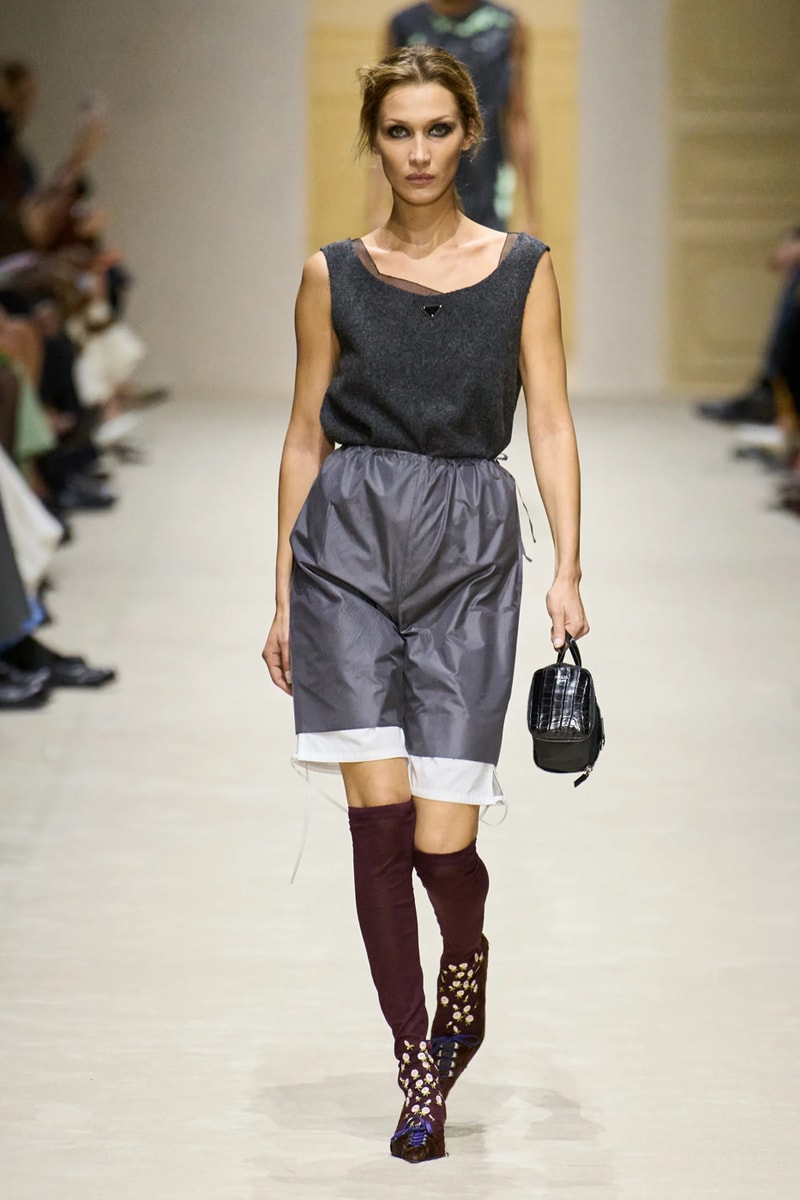 Prada Fall/Winter 2026 Womens Milan Fashion Week Runway Collection miuccia prada raf simons bella hadid