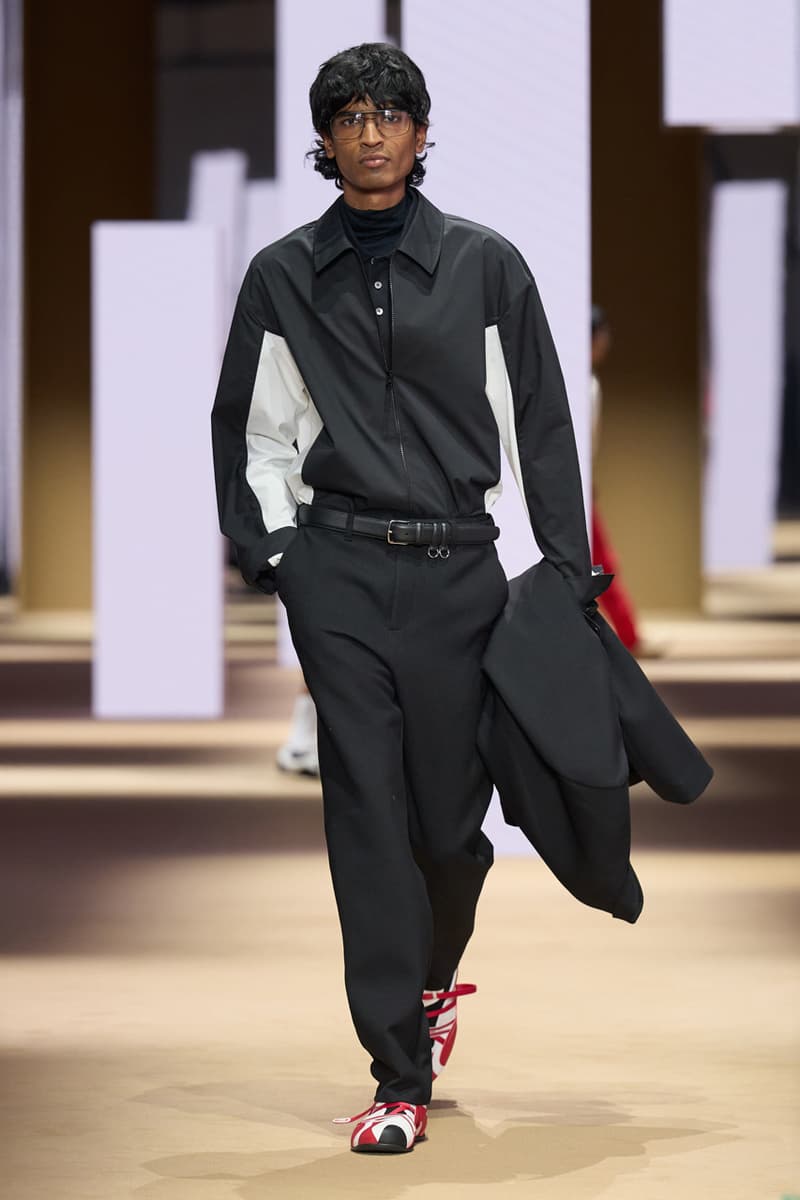 fila milano milan fashion week alistair carr fall winter 2026 runway collection track jacket blousons waterproof trousers color block boots sneakers sports style
