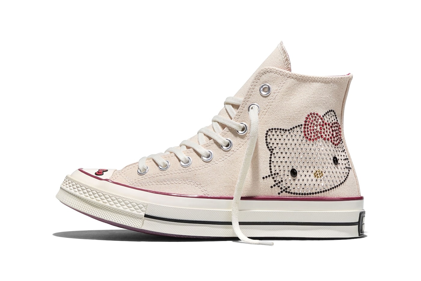 Hello Kitty x Converse Chuck Taylor 70 "Swarovski" White/Red A17695C-100 release info sanrio collaboration release info high tops sneakers