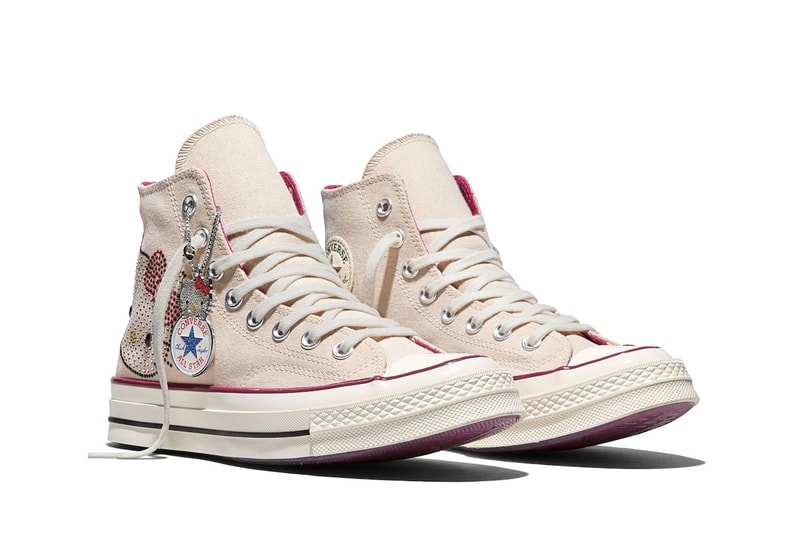 Hello Kitty x Converse Chuck Taylor 70 "Swarovski" White/Red A17695C-100 release info sanrio collaboration release info high tops sneakers