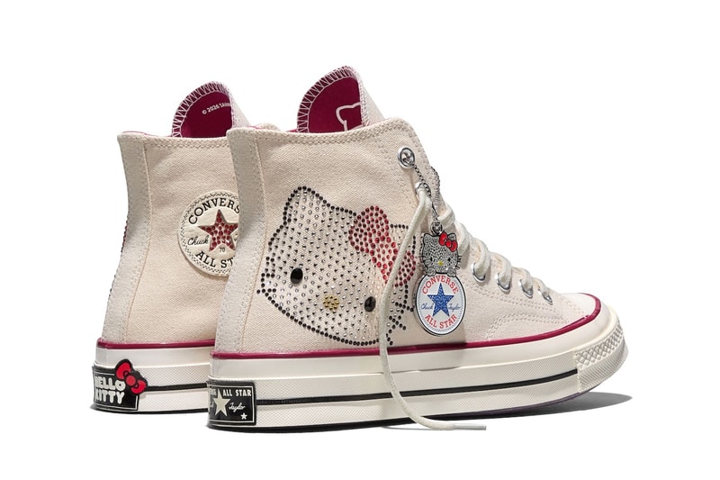Hello Kitty x Converse Chuck Taylor 70 "Swarovski" White/Red A17695C-100 release info sanrio collaboration release info high tops sneakers
