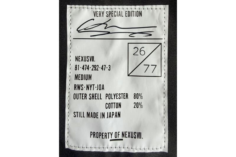 NEXUSVII. HAROSHI Drizzler Jacket Release Info