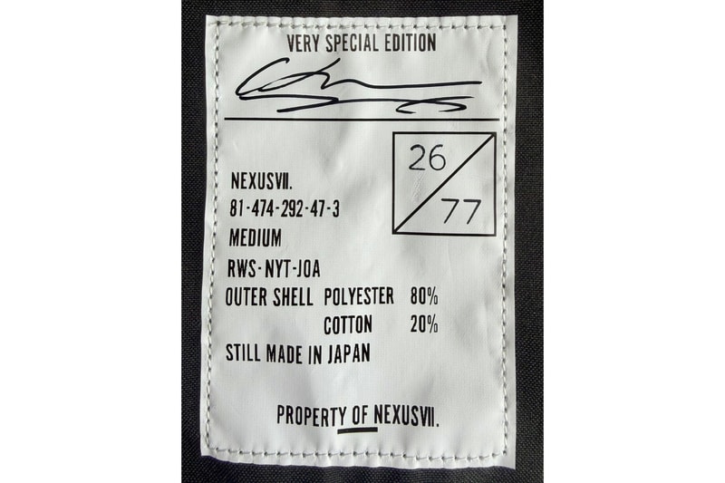 NEXUSVII. HAROSHI Drizzler Jacket Release Info
