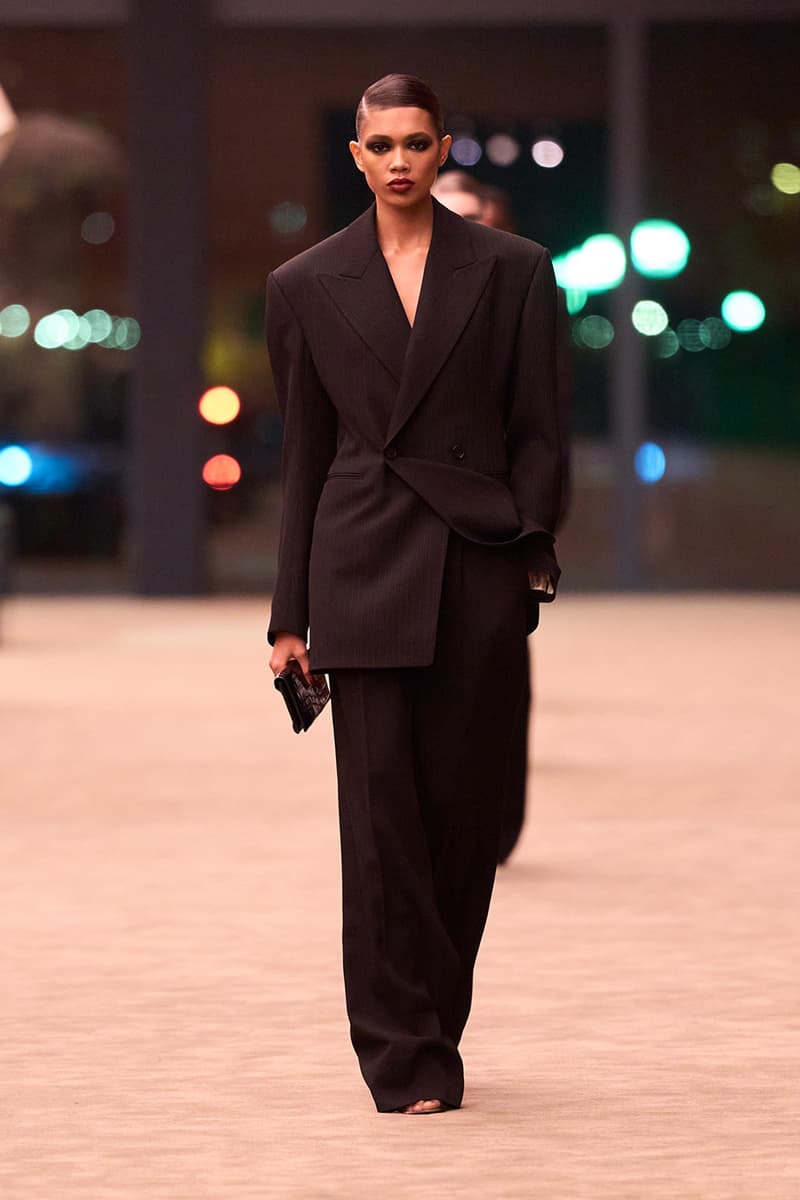 Anthony Vaccarello Strips Back to Foundational Tailoring for Saint Laurent's Winter 2026 Collection romy schneider glass runway paris fashion week