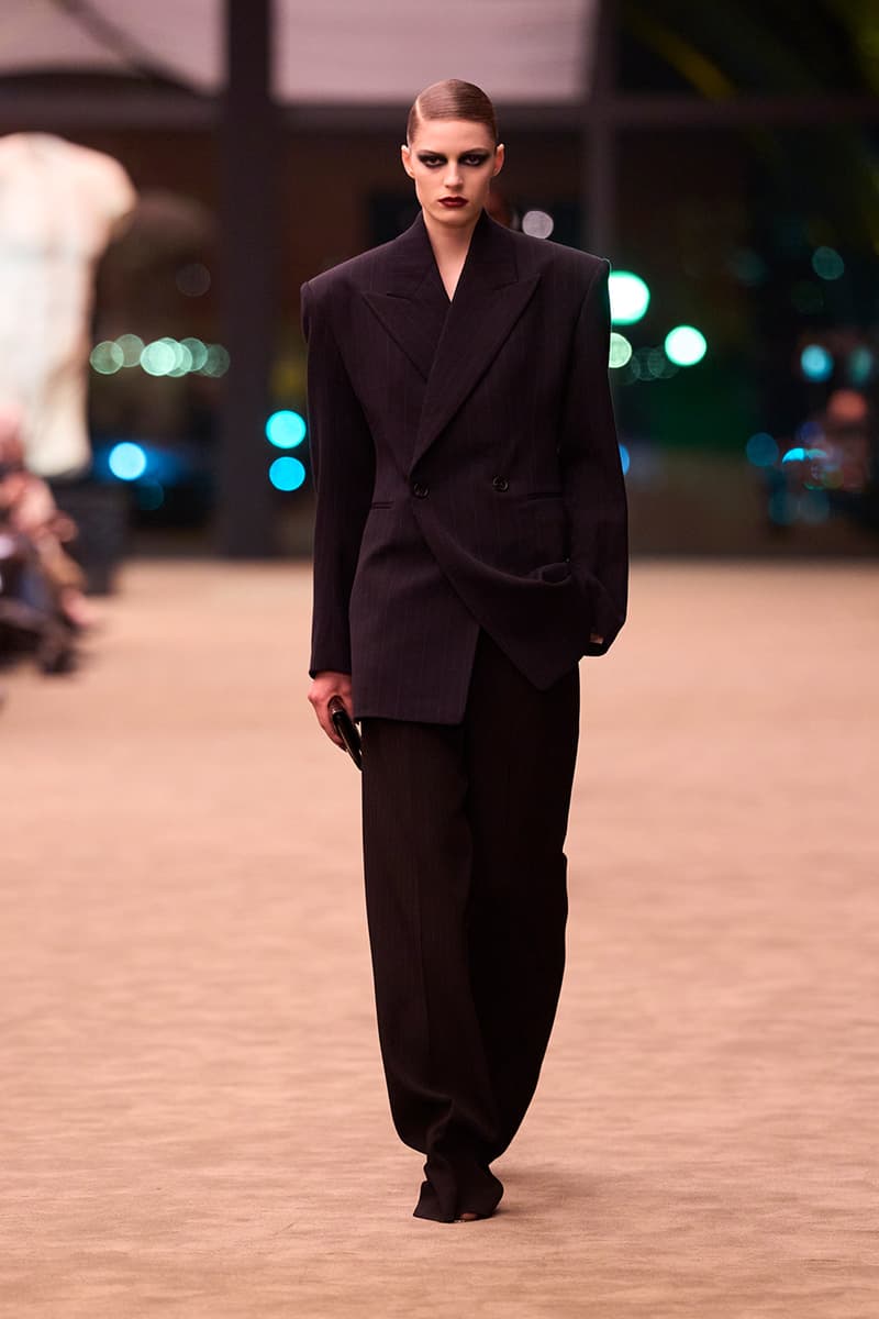 Anthony Vaccarello Strips Back to Foundational Tailoring for Saint Laurent's Winter 2026 Collection romy schneider glass runway paris fashion week